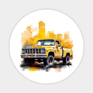 Yellow Vintage Square Body Magnet